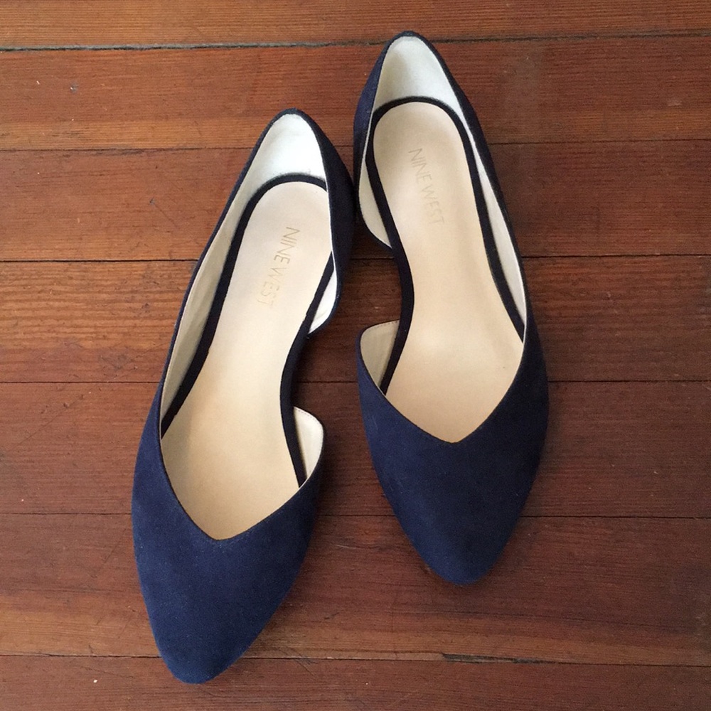 Nine West Navy Flats